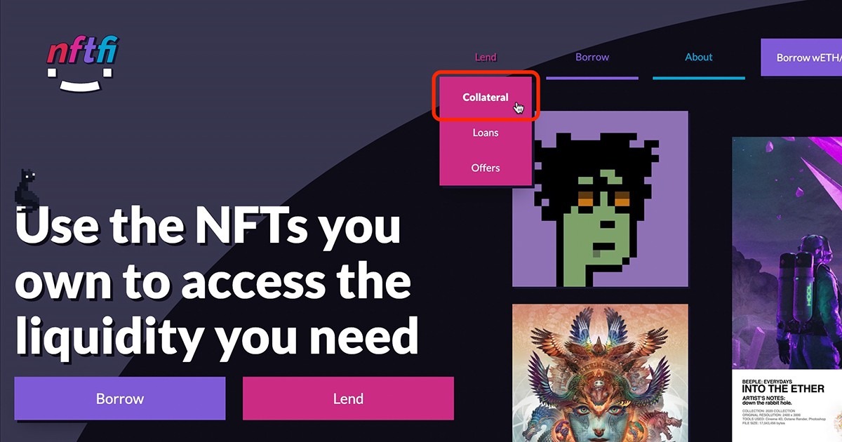 How to lend NFTfi 2