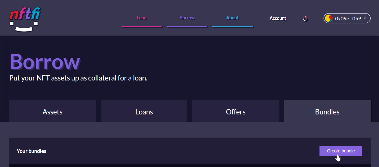 create bundle NFTfi
