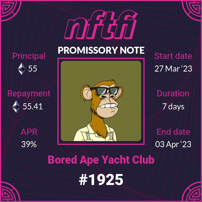 promNote BAYC APR NFTfi
